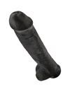 Dildo Realístico King Cock com Testículos Preto 34.2 cm,D-236510