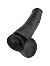 Dildo Realístico King Cock com Testículos Preto 34.2 cm,D-236510