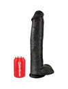 Dildo Realístico King Cock com Testículos Preto 34.2 cm,D-236510