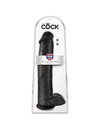 Dildo Realístico King Cock com Testículos Preto 34.2 cm,D-236510