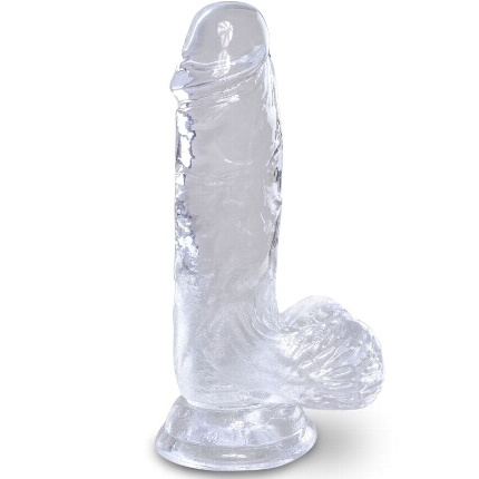 Dildo Realístico King Cock com Testículos Transparente 10.1 cm,D-236522