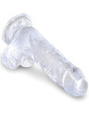 Dildo Realístico King Cock com Testículos Transparente 10.1 cm,D-236522