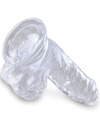 Dildo Realístico King Cock com Testículos Transparente 10.1 cm,D-236522