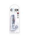 Dildo Realístico King Cock com Testículos Transparente 10.1 cm,D-236522