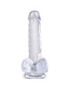 Dildo Realístico King Cock com Testículos Transparente 13.5 cm,D-236525