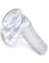 Dildo Realístico King Cock com Testículos Transparente 13.5 cm,D-236525