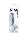 Dildo Realístico King Cock com Testículos Transparente 13.5 cm,D-236525