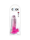 Dildo Realístico King Cock com Testículos Rosa 15.2 cm,D-236526