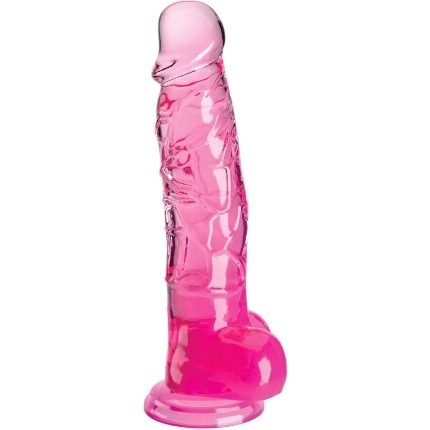 Dildo Realístico King Cock com Testículos Rosa 16.5 cm,D-236530