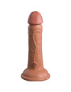 king cock - elite realistic dildo vibrating silicone 15.2 cm caramel D-236628