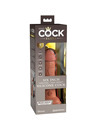 king cock - elite realistic dildo vibrating silicone 15.2 cm caramel D-236628