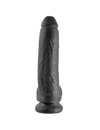 Dildo Realístico King Cock com Testículos Preto 22.9 cm,PD5508-23