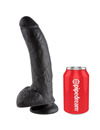 Dildo Realístico King Cock com Testículos Preto 22.9 cm,PD5508-23