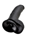 Dildo Realístico King Cock com Testículos Preto 22.9 cm,PD5508-23