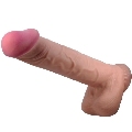 pretty love - sliding skin series realistic dildo with sliding skin suction cup brown 26 cm