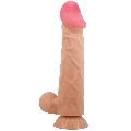 pretty love - sliding skin series realistic dildo with sliding skin suction cup 24 cm