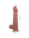 pretty love - sliding skin series realistic dildo with sliding skin suction cup brown 24 cm D-238760