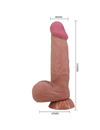 pretty love - sliding skin series realistic dildo with sliding brown skin suction cup 21.8 cm D-238762