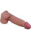 pretty love - sliding skin series realistic dildo with sliding brown skin suction cup 20.6 cm D-238764