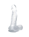 baile - realistic dildo with suction cup and testicles 16.7 cm transparent D-226641