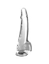 Dildo Realístico King Cock com TestÍculos Transparente 27.9 cm,D-236648