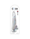 Dildo Realístico King Cock com TestÍculos Transparente 27.9 cm,D-236648