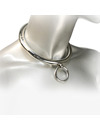 metal hard - bdsm necklace with ring 10cm D-205398