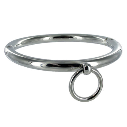 metal hard - bdsm necklace with ring 10cm D-205398