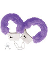 darkness - lilac lined metal handcuffs D-221225