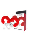 darkness - red lined metal handcuffs D-221227