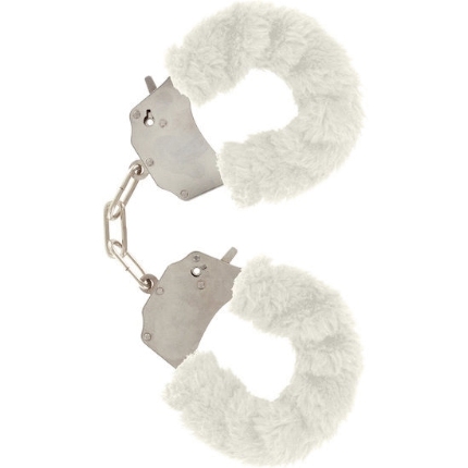 toyjoy - furry fun cuffs bondage white D-222232