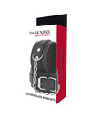 darkness - black textured leather handcuffs D-226691