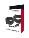 darkness - wide thin textured handcuffs D-226725