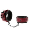 fetish submissive dark room - vegan leather handcuffs with neoprene lining D-227423