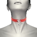 coquette - chic desire collar cuero vegano rojo accesorio woman fetish