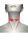 coquette - chic desire red vegan leather necklace woman fetish accessory D-229292