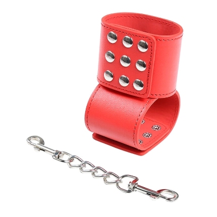 ohmama fetish - red handcuffs with snap closure D-230092