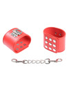 ohmama fetish - red handcuffs with snap closure D-230092