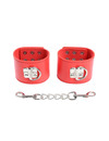 ohmama fetish - red handcuffs with snap closure D-230092