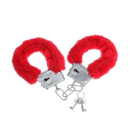 diablo picante - pleasure furry handcuffs red D-230226