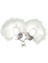 adrien lastic - metal handcuffs with white feathers D-237080