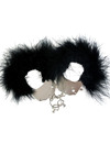 adrien lastic - metal handcuffs with black feathers D-237081