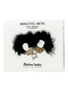 adrien lastic - metal handcuffs with black feathers D-237081