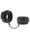 fetish submissive - vegan leather handcuffs with noprene lining D-218909