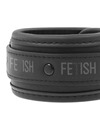 fetish submissive - vegan leather handcuffs with noprene lining D-218909