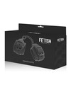 fetish submissive - vegan leather handcuffs with noprene lining D-218909