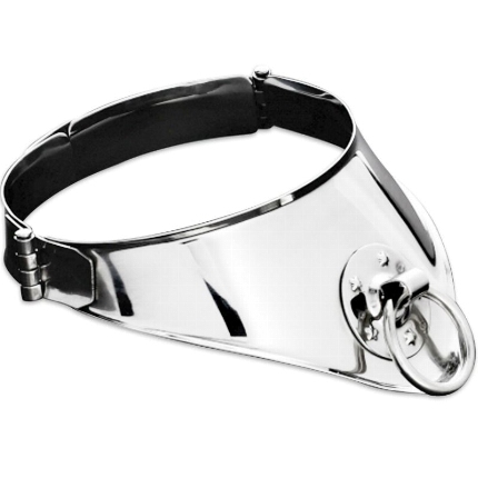 metal hard - restraint collar with ring and padlock 12.5 cm D-219433