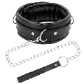 darkness - soft leather necklace with chain