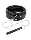 darkness - soft leather necklace with chain D-221154