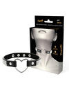 coquette - chic desire vegan leather choker with heart D-229289